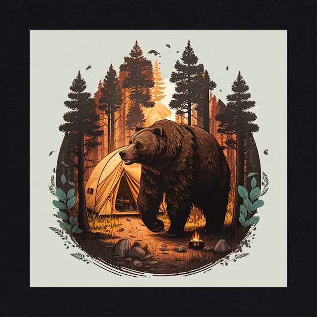 Camping with Bear, Adventure in the Forest by dukito